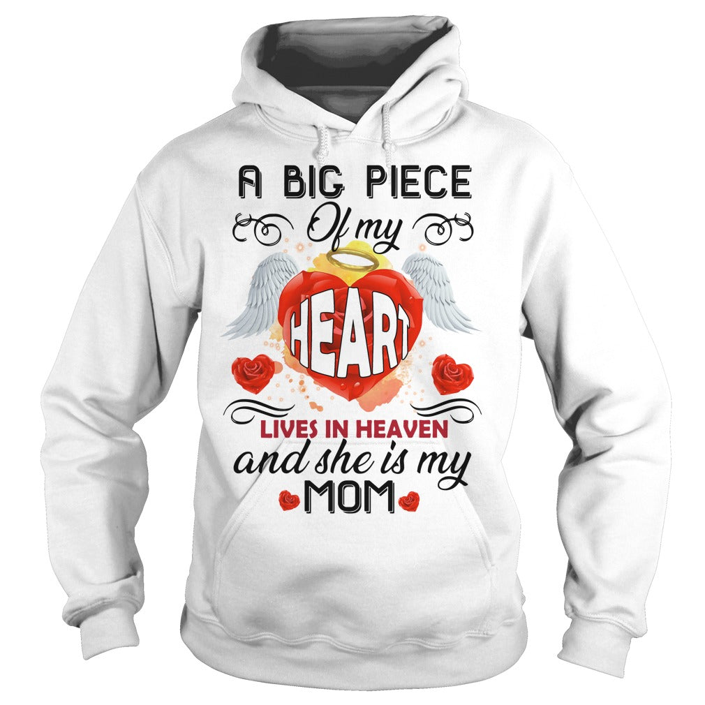 A Big Piece Of My Heart Lives In Heaven And She Is - Adult & Kids T-Shirts, Sweatshirts & Hoodies apparel design preview 4