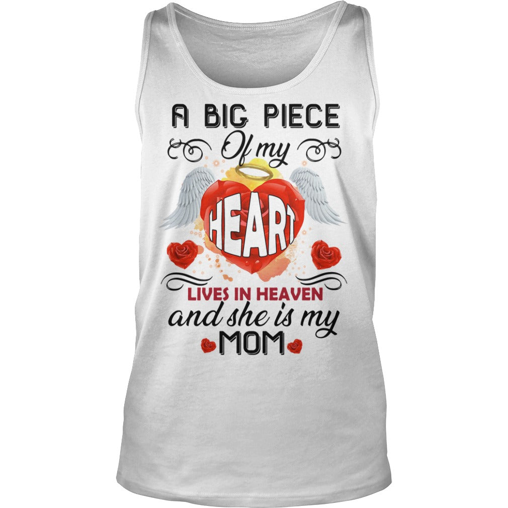 A Big Piece Of My Heart Lives In Heaven And She Is - Adult & Kids T-Shirts, Sweatshirts & Hoodies apparel design preview 3