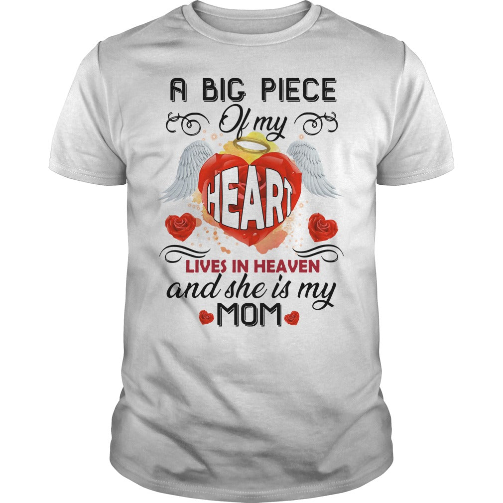 A Big Piece Of My Heart Lives In Heaven And She Is - Adult & Kids T-Shirts, Sweatshirts & Hoodies apparel design preview 1