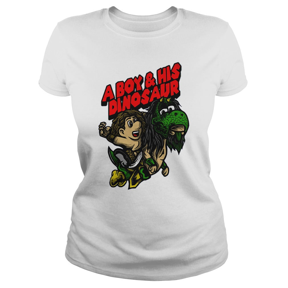 A Boy And His Dinosaur - Adult & Kids T-Shirts, Sweatshirts & Hoodies apparel design preview 2