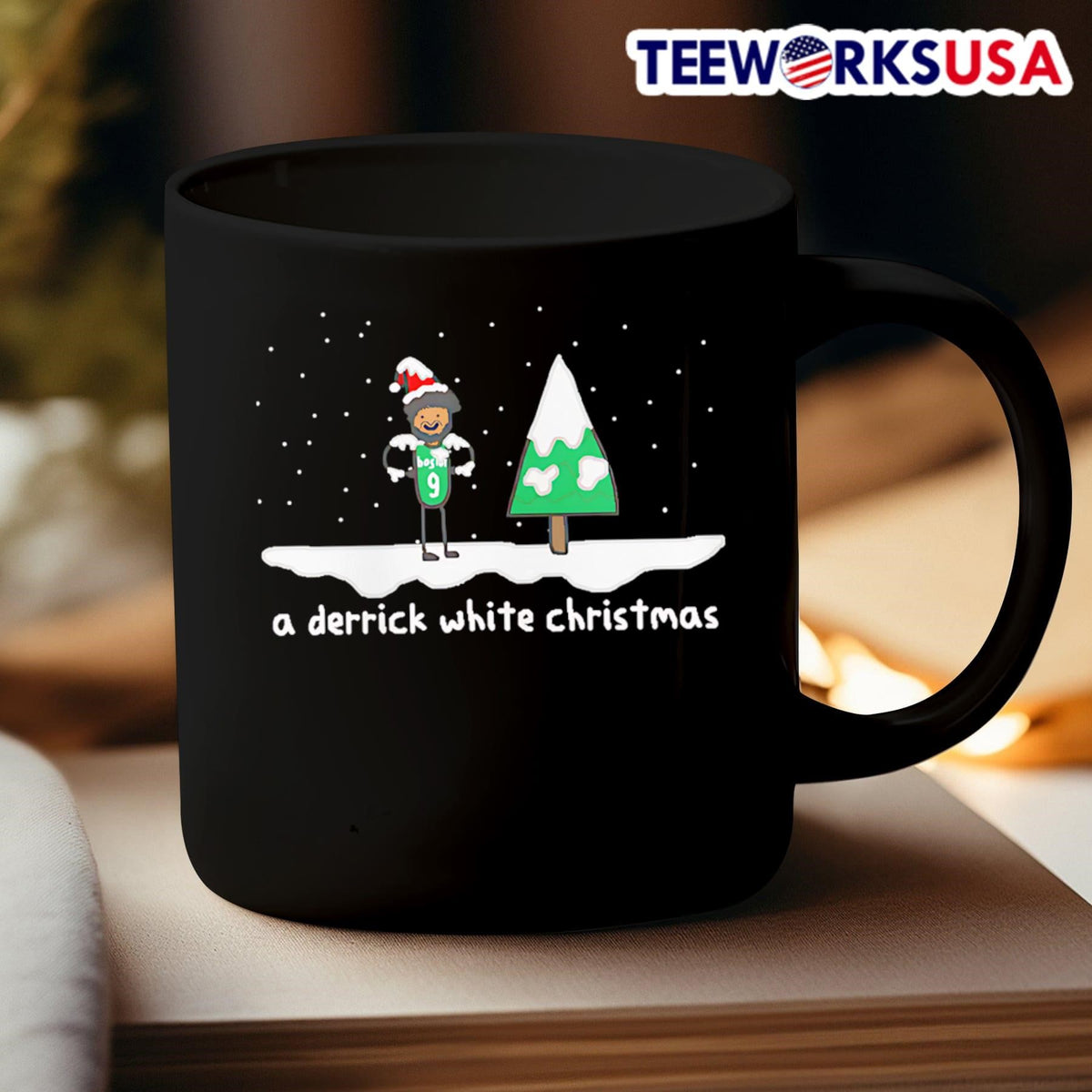 A Derrick White Christmas - Adult & Kids T-Shirts, Sweatshirts & Hoodies apparel design preview 3