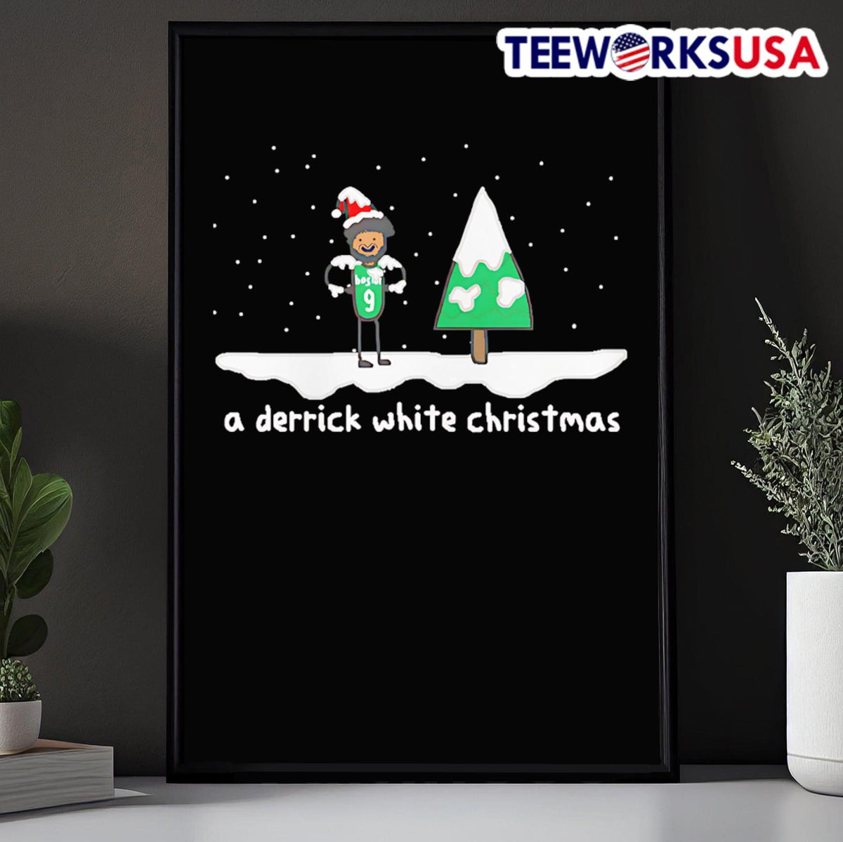 A Derrick White Christmas - Adult & Kids T-Shirts, Sweatshirts & Hoodies apparel design preview 5
