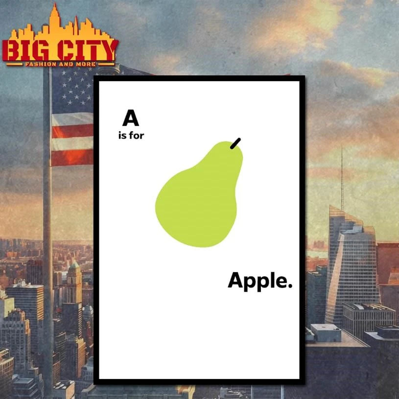 A Is for Apple Funny Pear Meme - Adult & Kids T-Shirts, Sweatshirts & Hoodies apparel design preview 4