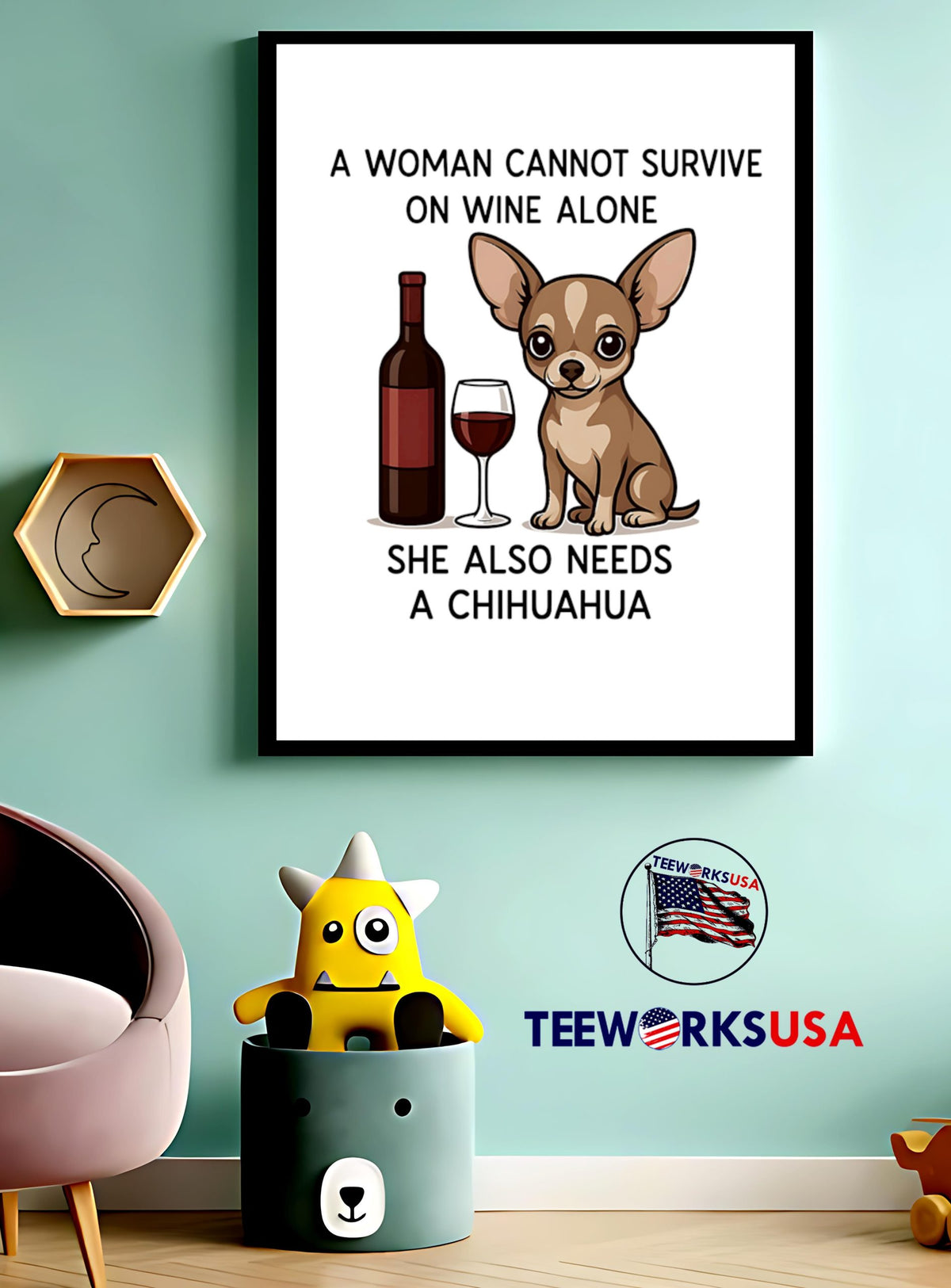 A Woman Cannot Survive On Wine Alone She Also Needs - Adult & Kids T-Shirts, Sweatshirts & Hoodies apparel design preview 3
