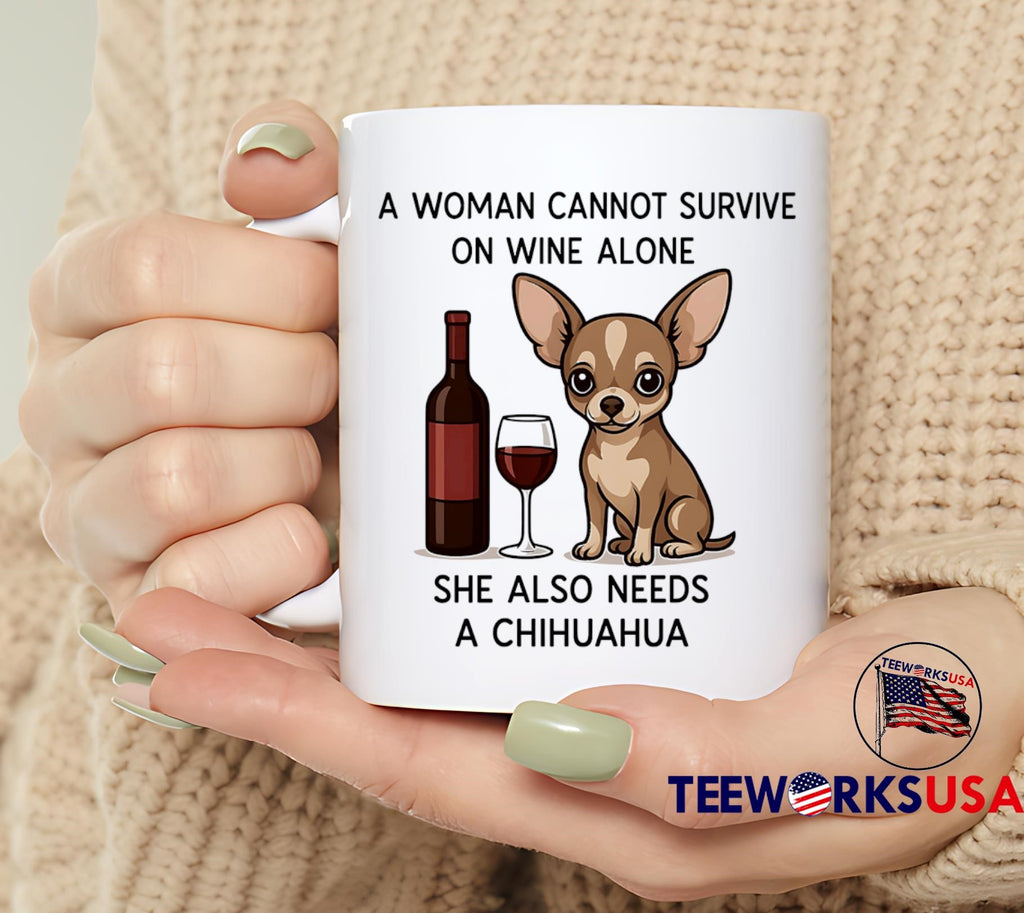 A Woman Cannot Survive On Wine Alone She Also Needs - Adult & Kids T-Shirts, Sweatshirts & Hoodies apparel design preview 6