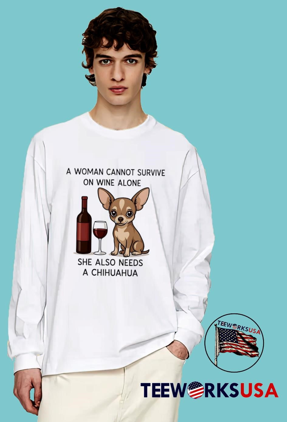 A Woman Cannot Survive On Wine Alone She Also Needs - Adult & Kids T-Shirts, Sweatshirts & Hoodies apparel design preview 4