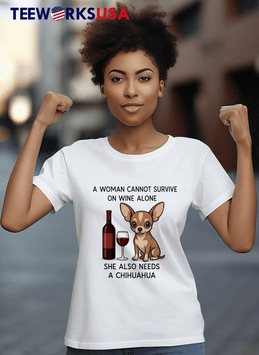 A Woman Cannot Survive On Wine Alone She Also Needs - Adult & Kids T-Shirts, Sweatshirts & Hoodies apparel design preview 8