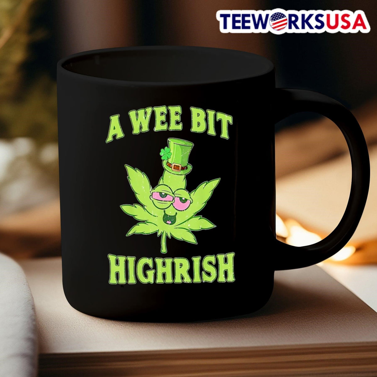 A wee bit highrish Happy St. Patrick's Day - Adult & Kids T-Shirts, Sweatshirts & Hoodies apparel design preview 3