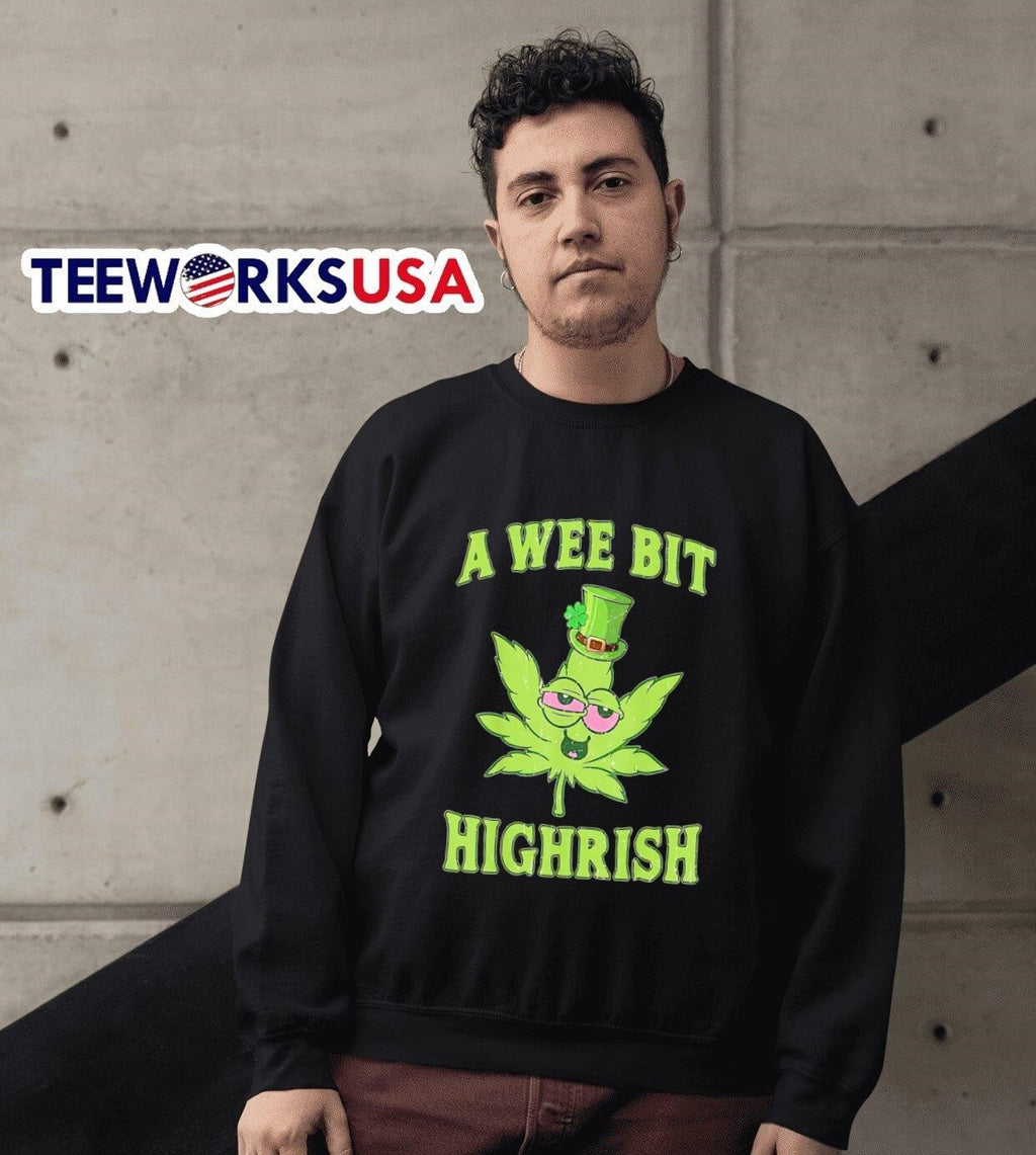 A wee bit highrish Happy St. Patrick's Day - Adult & Kids T-Shirts, Sweatshirts & Hoodies apparel design preview 6
