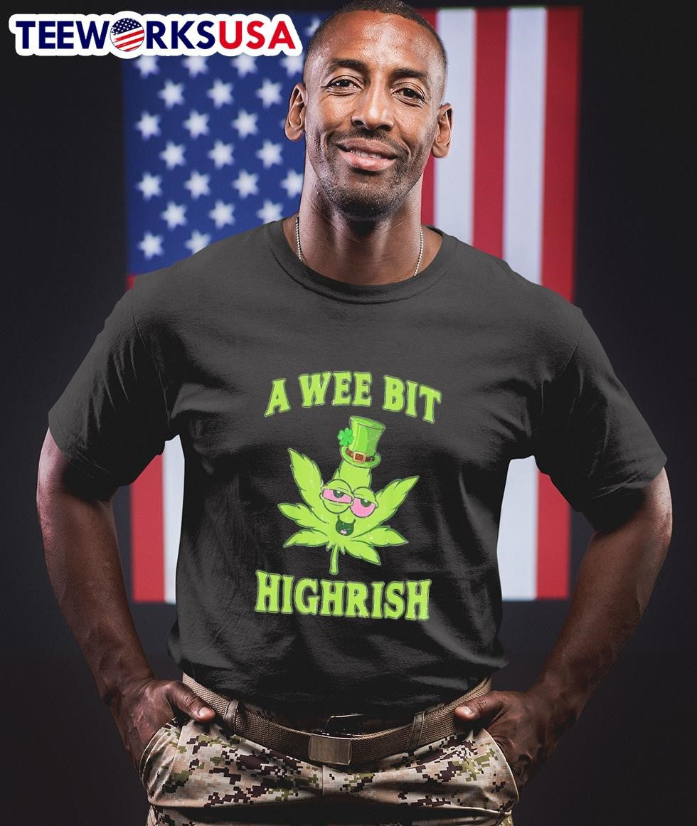 A wee bit highrish Happy St. Patrick's Day - Adult & Kids T-Shirts, Sweatshirts & Hoodies apparel design preview 1