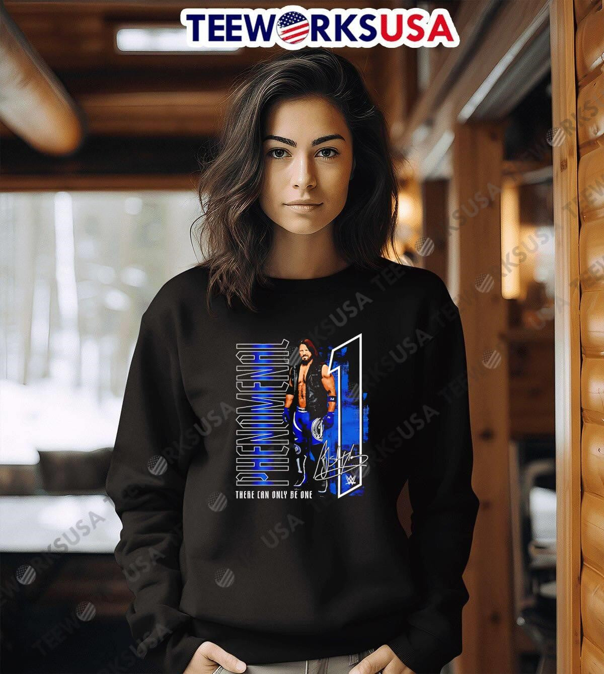 A.J. Styles Phenomenal there can only be one - Adult & Kids T-Shirts, Sweatshirts & Hoodies apparel design preview 6