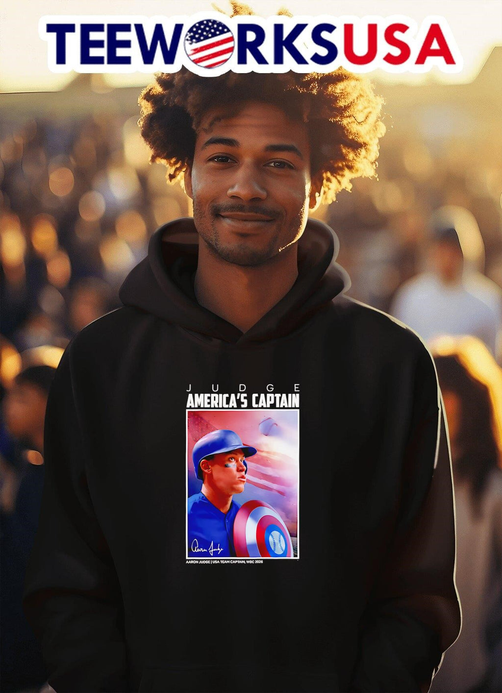 Aaron Judge America's Captain - Adult & Kids T-Shirts, Sweatshirts & Hoodies apparel design preview 2