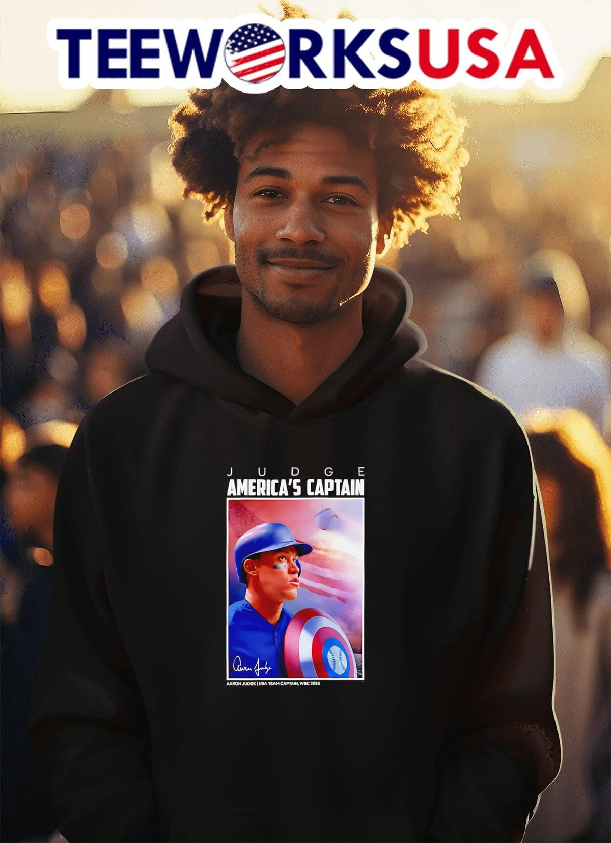 Aaron Judge America's Captain - Adult & Kids T-Shirts, Sweatshirts & Hoodies apparel design preview 2