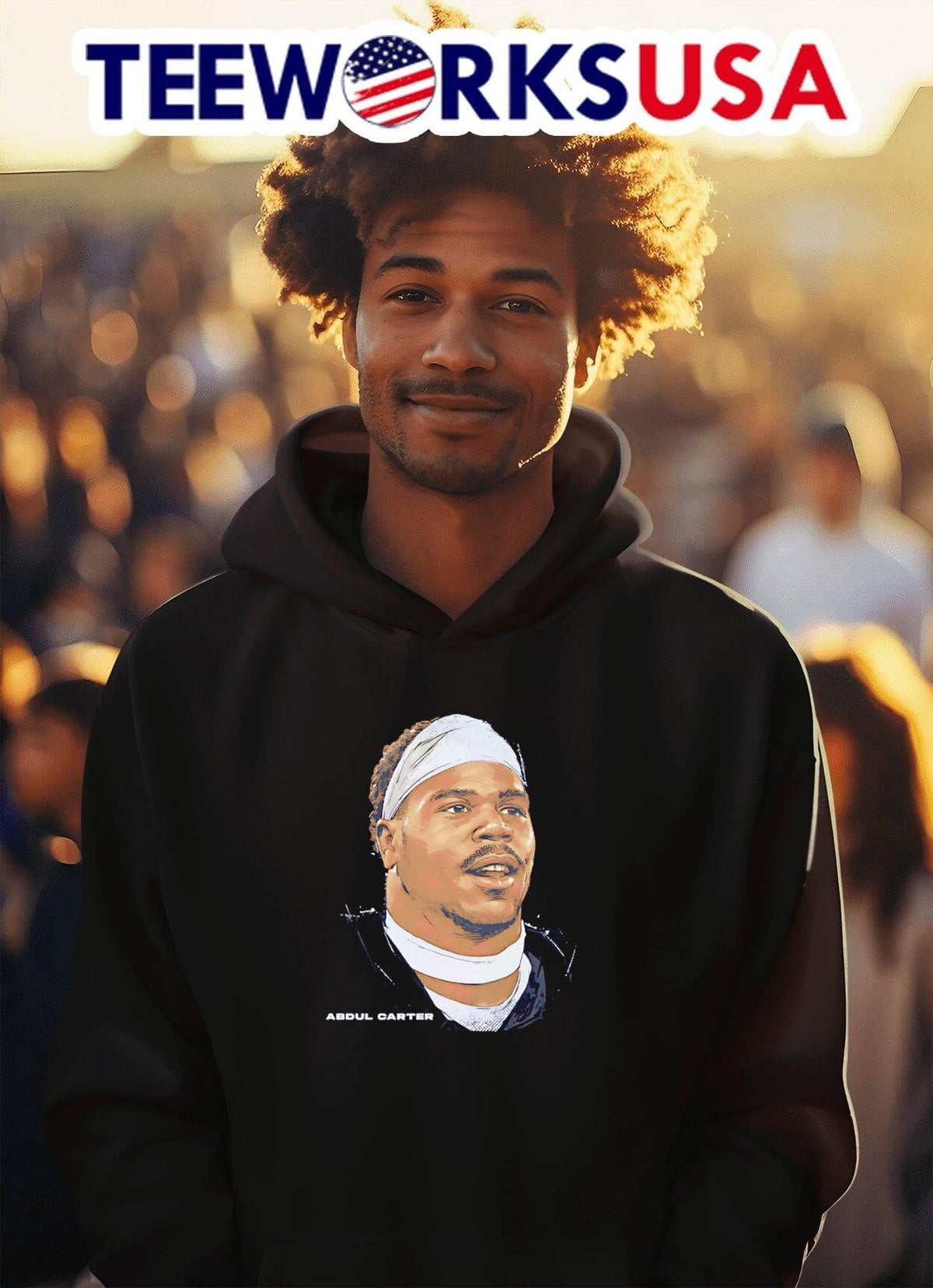 Abdul Carter New York Portrait - Adult & Kids T-Shirts, Sweatshirts & Hoodies apparel design preview 2