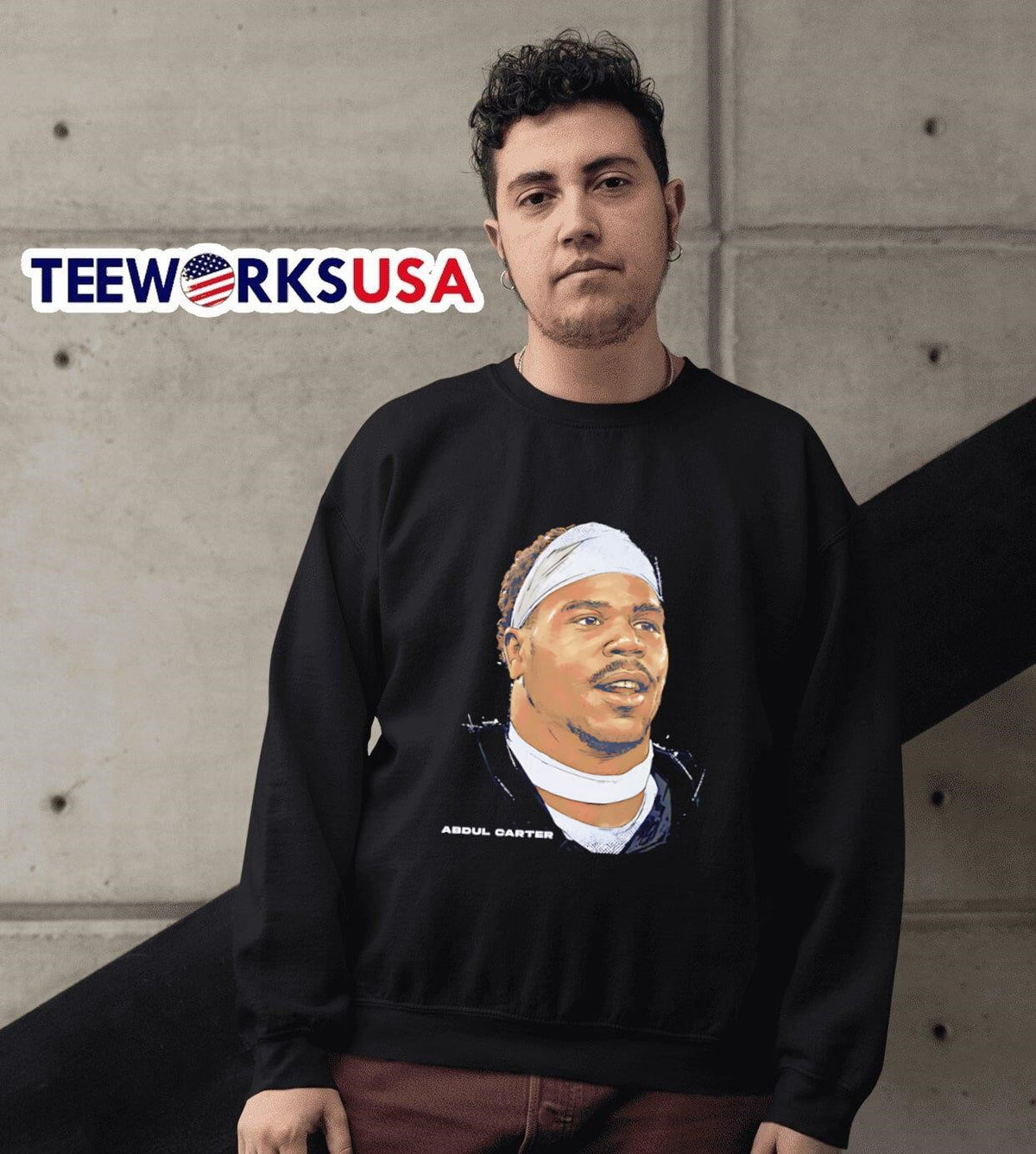 Abdul Carter New York Portrait - Adult & Kids T-Shirts, Sweatshirts & Hoodies apparel design preview 6