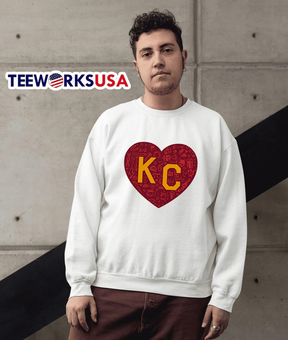 Academic KC Heart - Adult & Kids T-Shirts, Sweatshirts & Hoodies apparel design preview 5