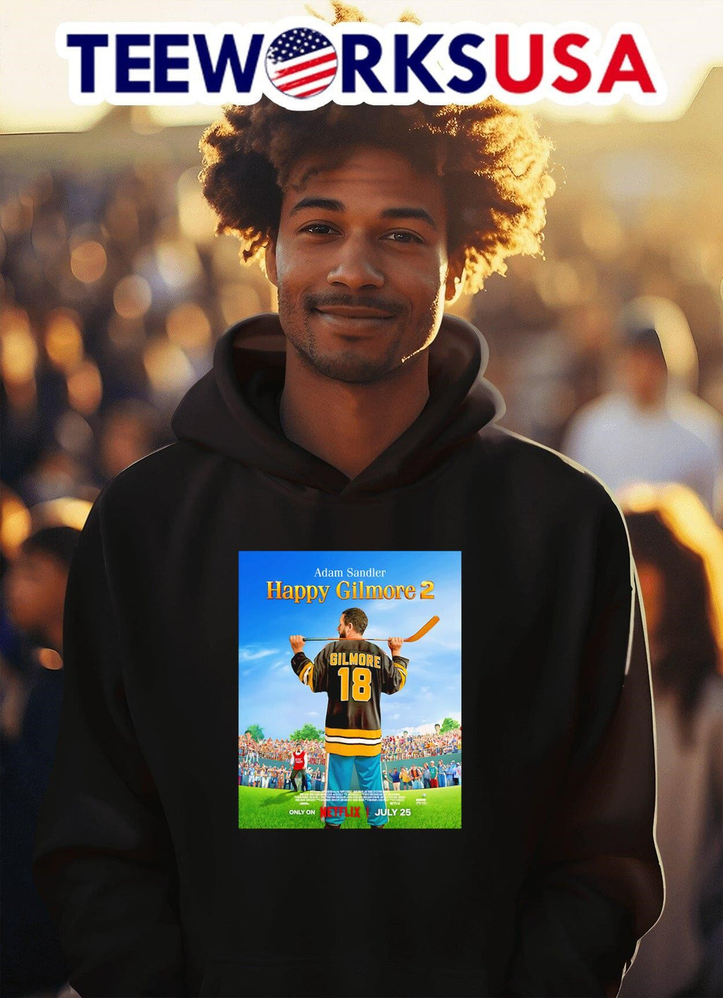 Adam Sandler Happy Gilmore 2 - Adult & Kids T-Shirts, Sweatshirts & Hoodies apparel design preview 2