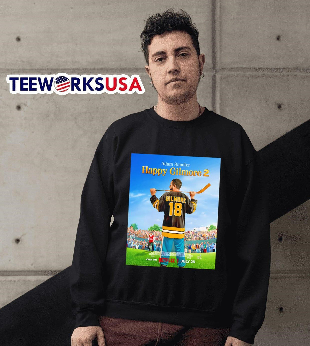 Adam Sandler Happy Gilmore 2 - Adult & Kids T-Shirts, Sweatshirts & Hoodies apparel design preview 6