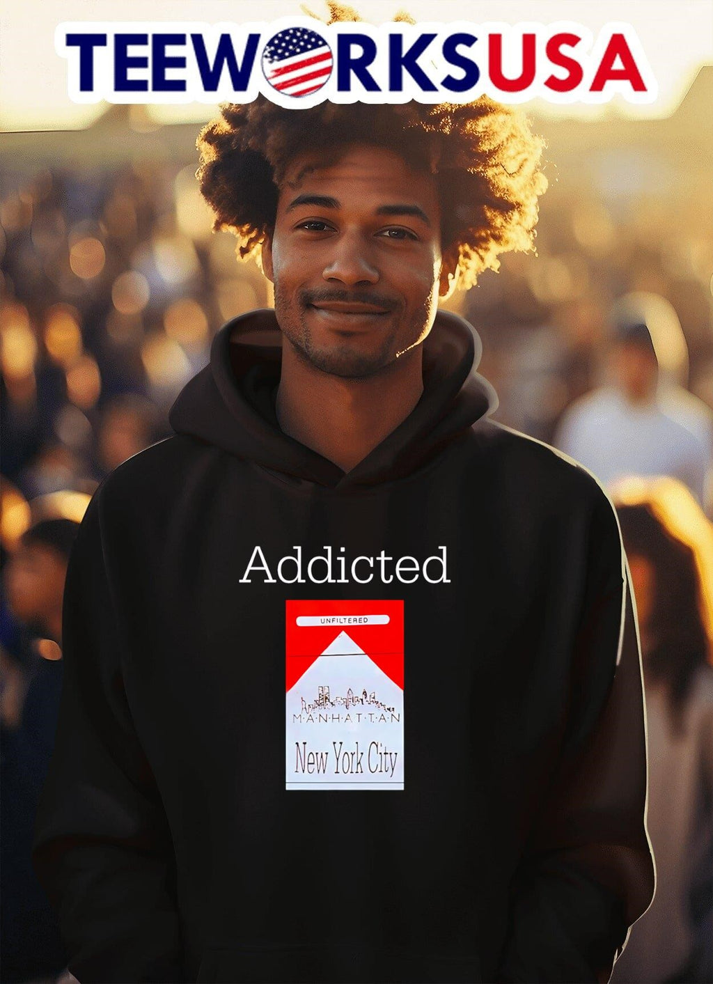 Addicted Unfiltered Nyc - Adult & Kids T-Shirts, Sweatshirts & Hoodies apparel design preview 2