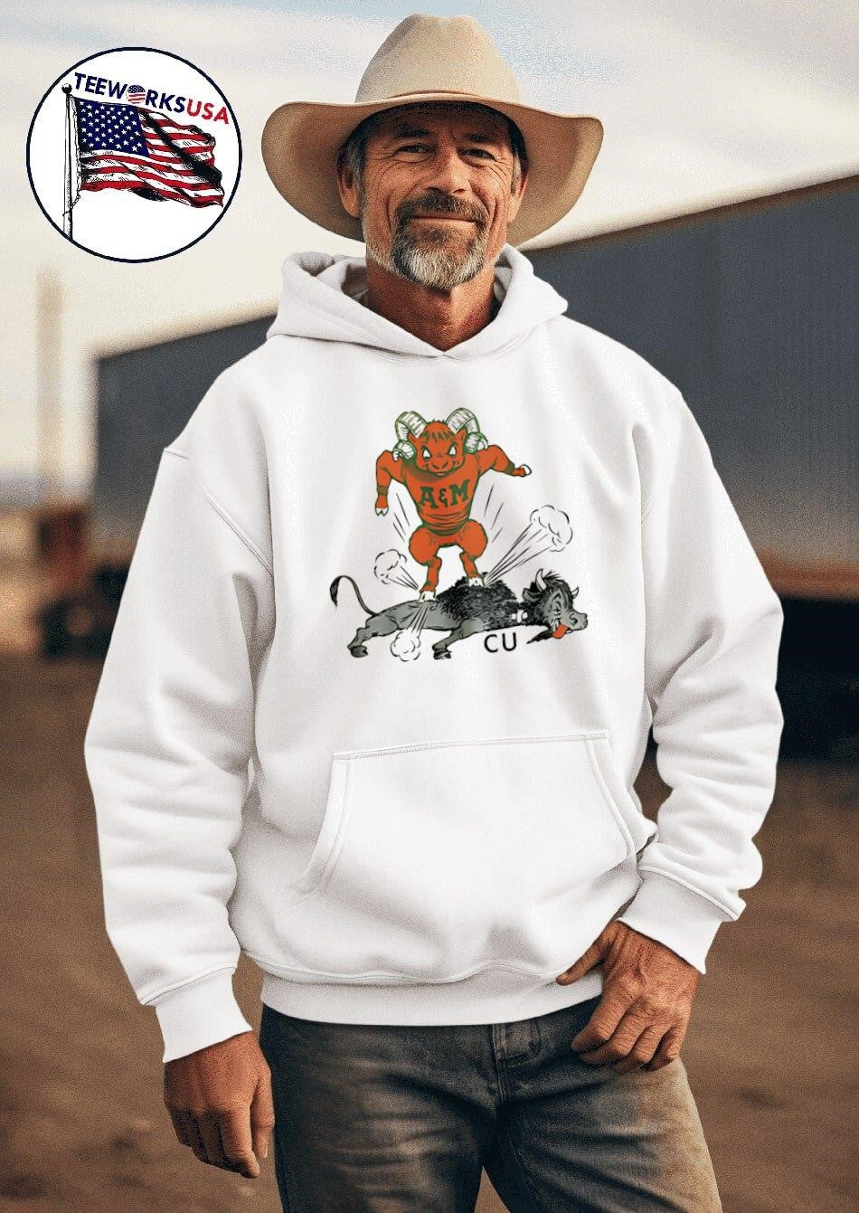 Aggies to Rams CU - Adult & Kids T-Shirts, Sweatshirts & Hoodies apparel design preview 2