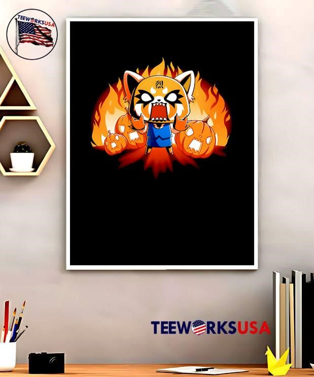 Aggretsuko's Happy Halloween cute - Adult & Kids T-Shirts, Sweatshirts & Hoodies apparel design preview 5