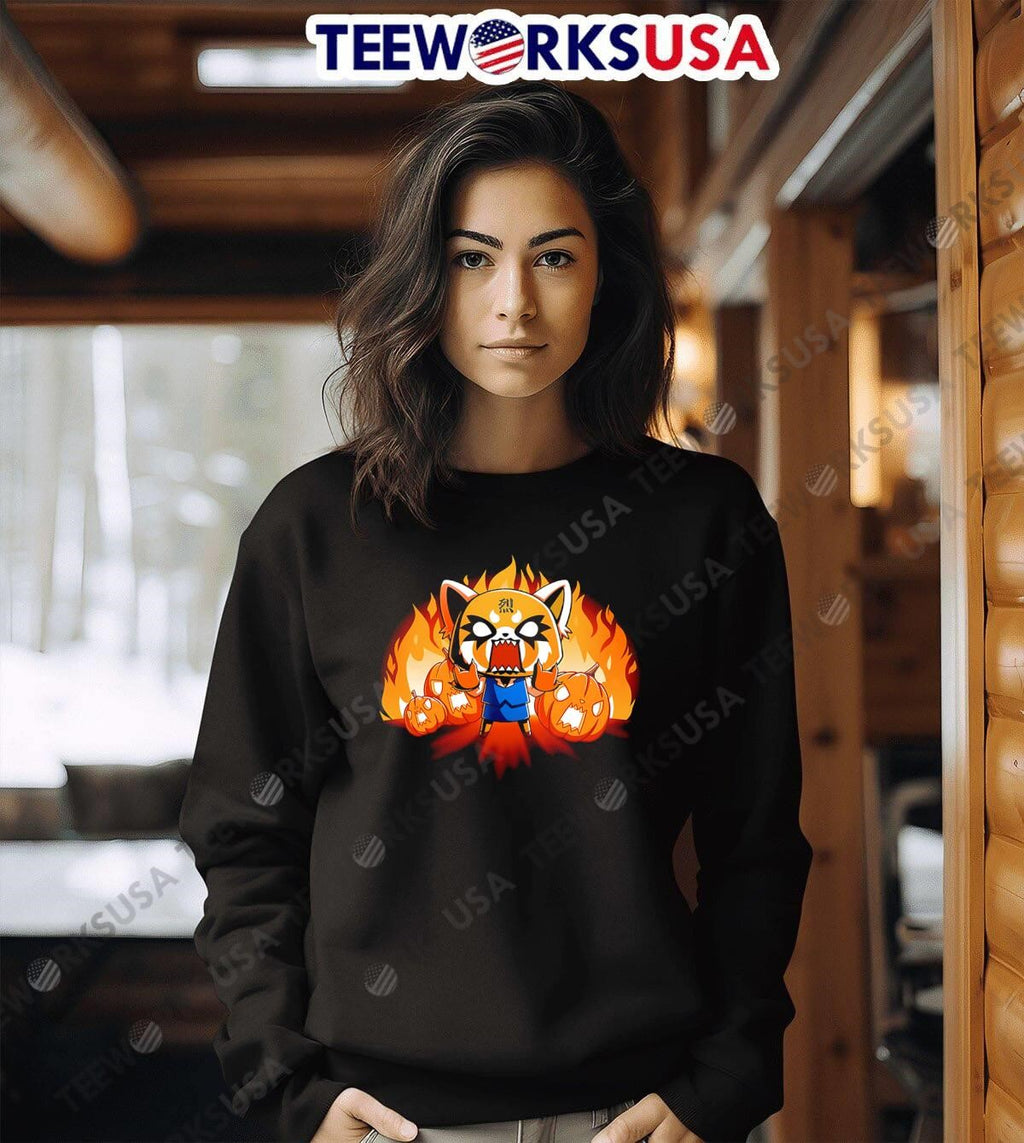 Aggretsuko's Happy Halloween cute - Adult & Kids T-Shirts, Sweatshirts & Hoodies apparel design preview 6