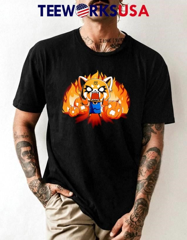 Aggretsuko's Happy Halloween cute - Adult & Kids T-Shirts, Sweatshirts & Hoodies apparel design preview 1