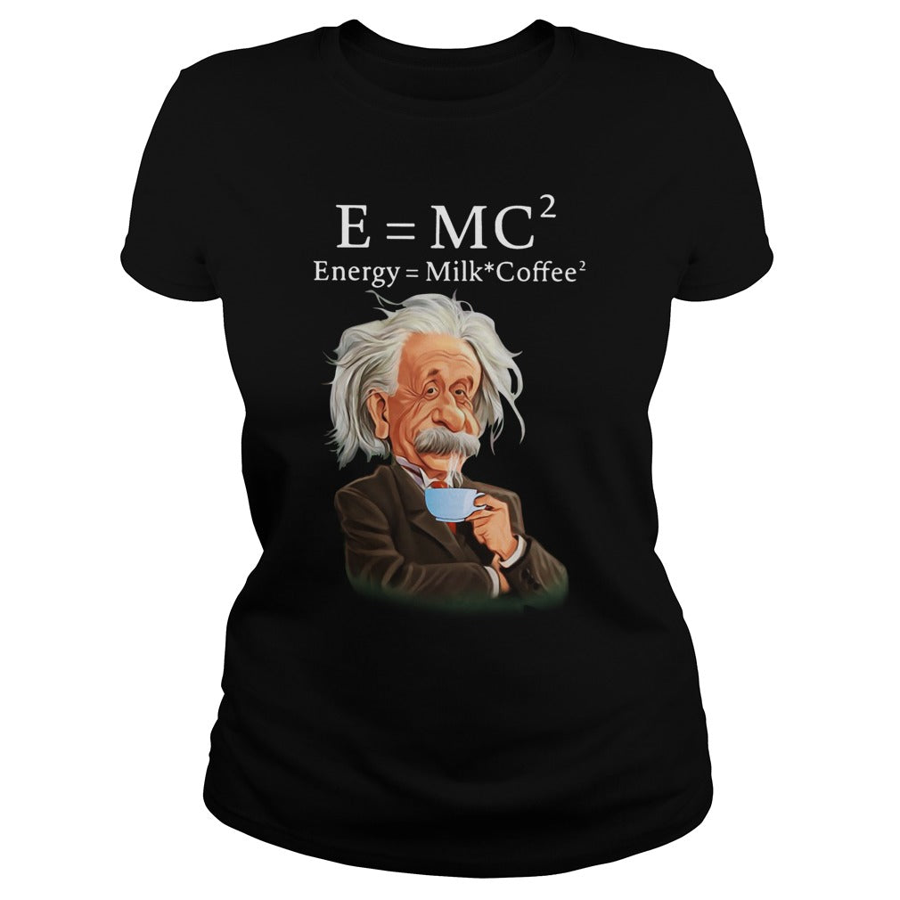 Albert Einstein Milk Coffee - Adult & Kids T-Shirts, Sweatshirts & Hoodies apparel design preview 2