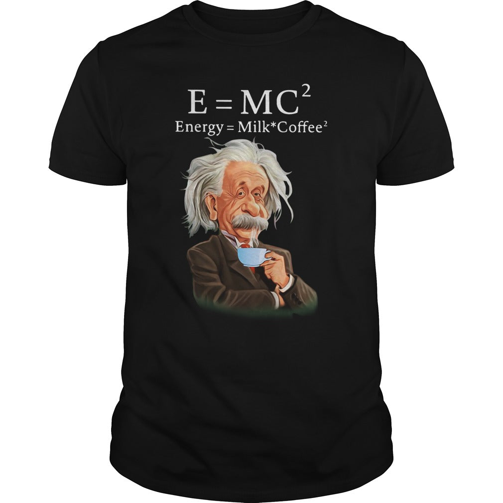 Albert Einstein Milk Coffee - Adult & Kids T-Shirts, Sweatshirts & Hoodies apparel design preview 1