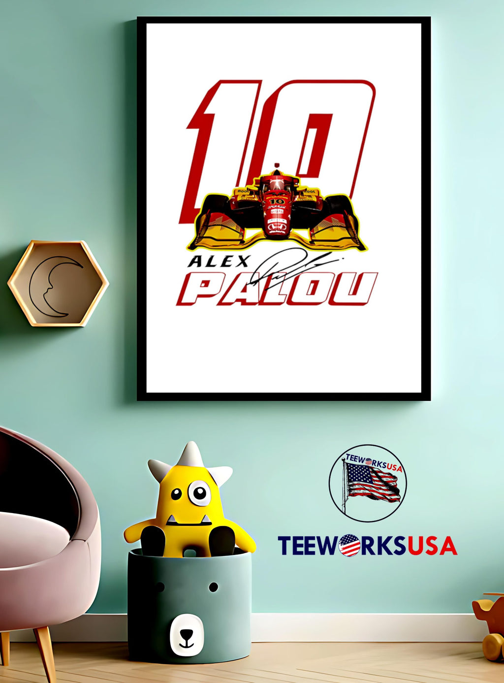 Alex Palou #10 IndyCar Winner Indianapolis 500 109th - Adult & Kids T-Shirts, Sweatshirts & Hoodies apparel design preview 3