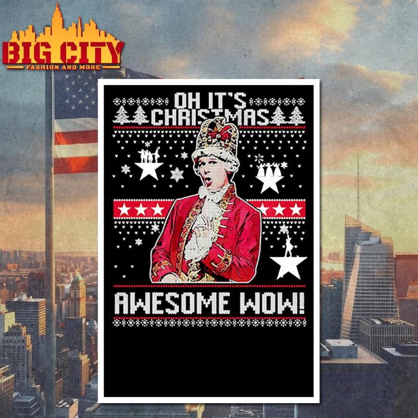 Alexander Hamilton Oh It's Christmas Awesome Wow Ugly - Adult & Kids T-Shirts, Sweatshirts & Hoodies apparel design preview 4
