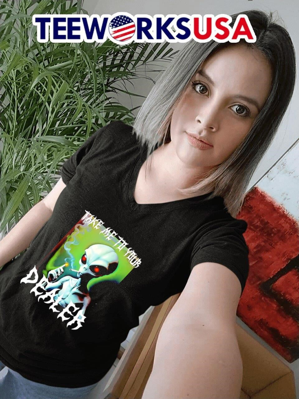 Alien smoking take me to your dealer - Adult & Kids T-Shirts, Sweatshirts & Hoodies apparel design preview 4