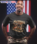 All Animals Are Pettable Some Only Once Bear Moose - Adult & Kids T-Shirts, Sweatshirts & Hoodies apparel design preview 1