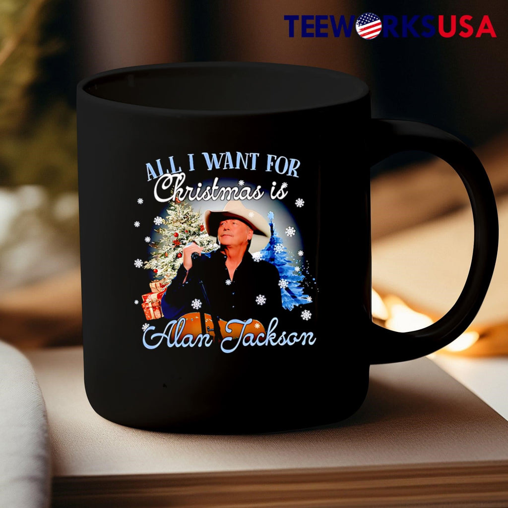 All I want for Christmas is Alan Jackson - Adult & Kids T-Shirts, Sweatshirts & Hoodies apparel design preview 3