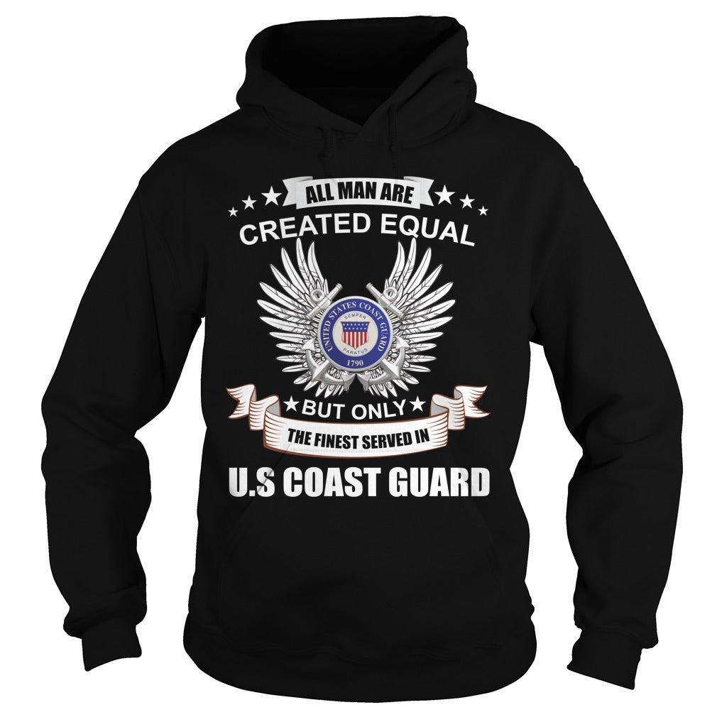 All Man Are Created Equal Us Coast Guard - Adult & Kids T-Shirts, Sweatshirts & Hoodies apparel design preview 4