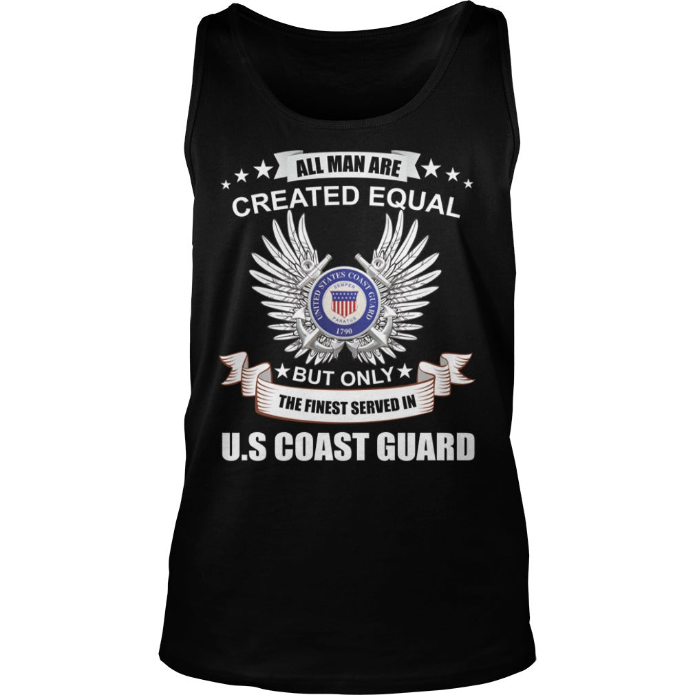 All Man Are Created Equal Us Coast Guard - Adult & Kids T-Shirts, Sweatshirts & Hoodies apparel design preview 3