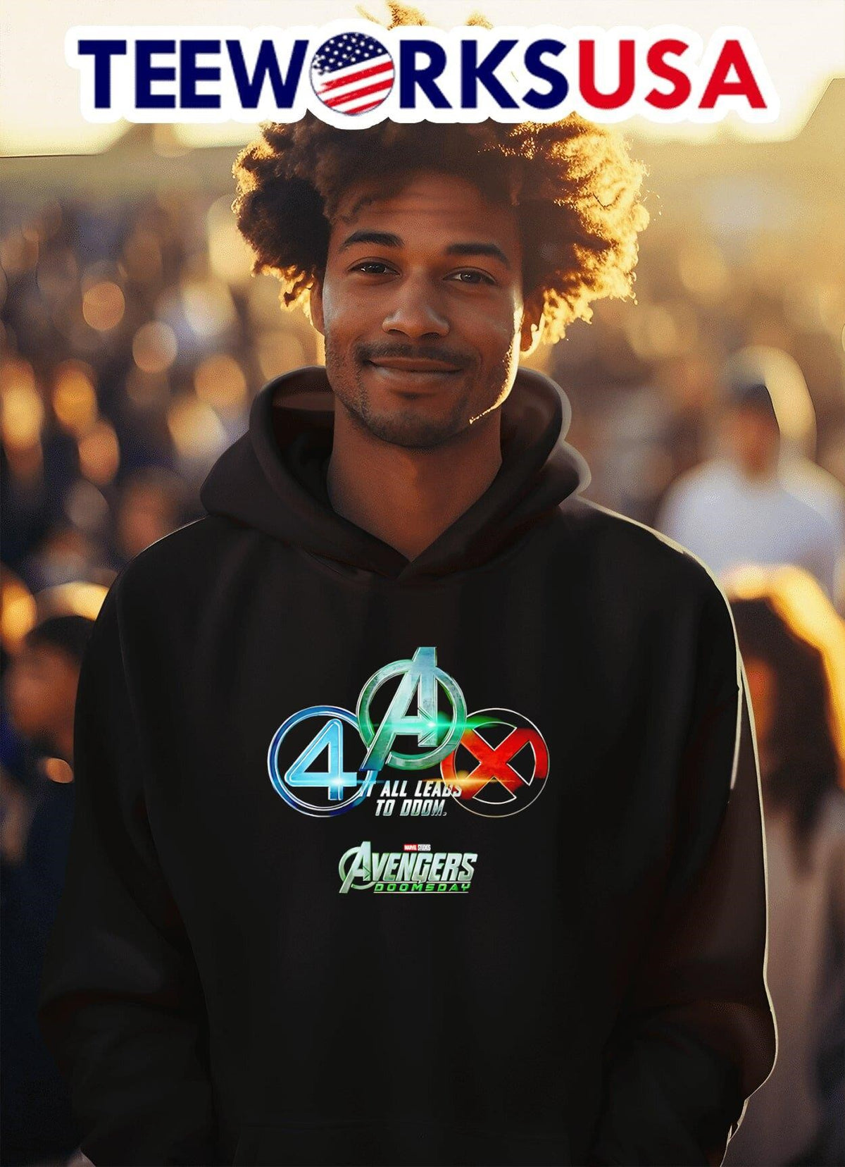 All leads to Doom Avengers Doomsday - Adult & Kids T-Shirts, Sweatshirts & Hoodies apparel design preview 2