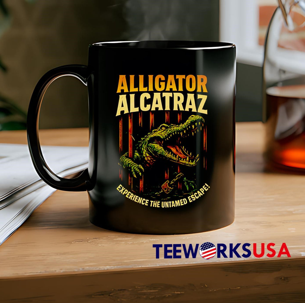 Alligator Alcatraz Untamed Escape - Adult & Kids T-Shirts, Sweatshirts & Hoodies apparel design preview 2