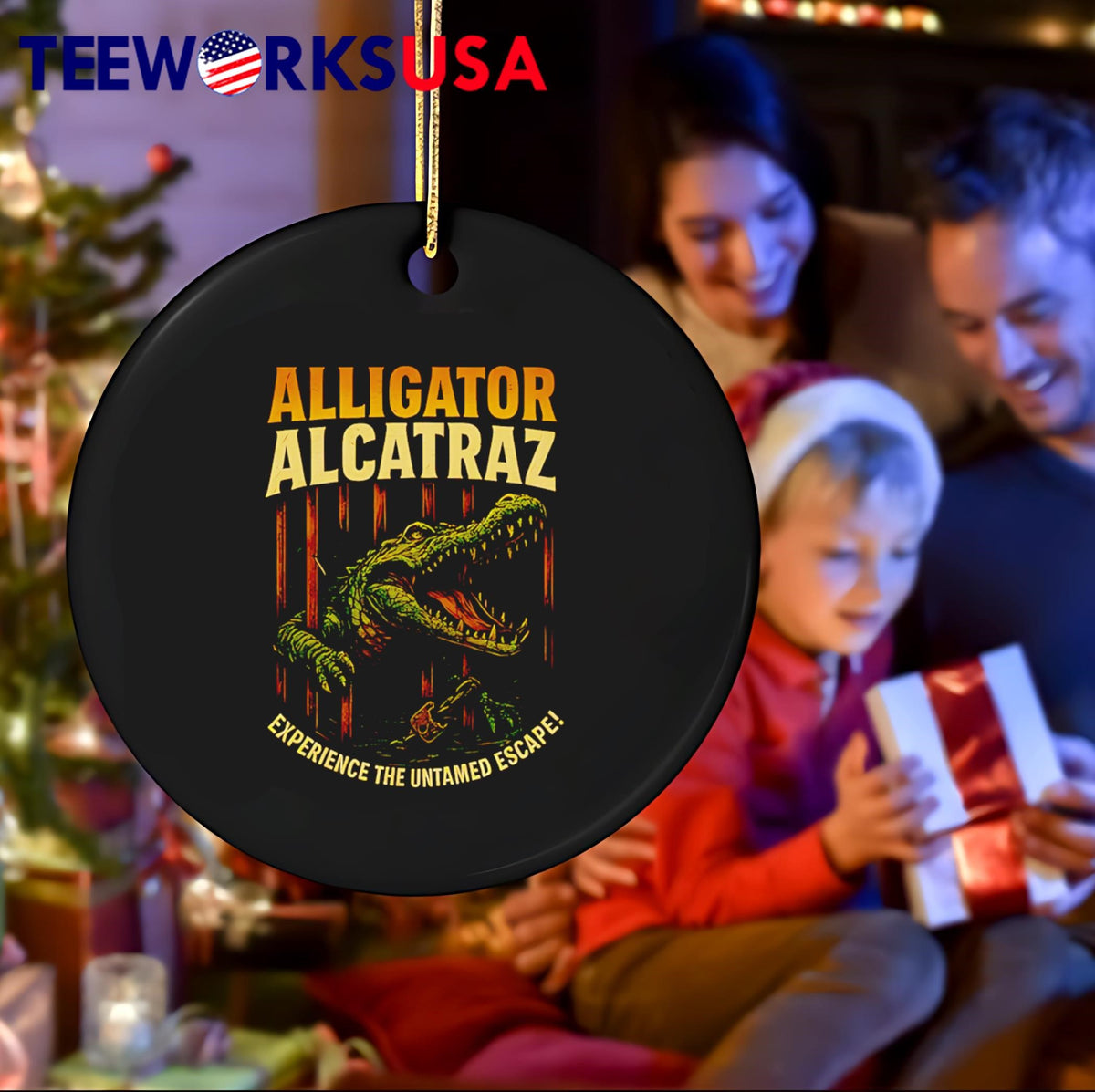 Alligator Alcatraz Untamed Escape - Adult & Kids T-Shirts, Sweatshirts & Hoodies apparel design preview 4