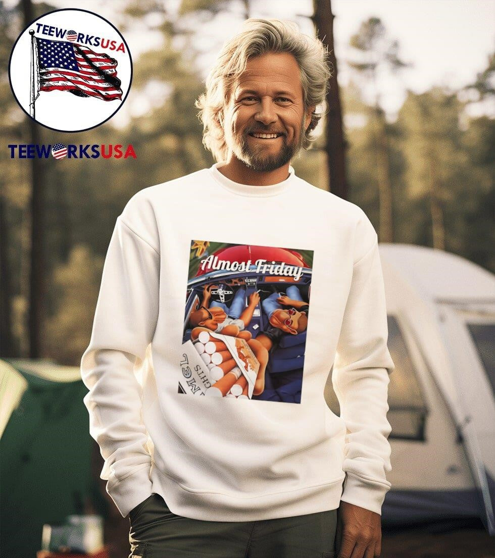 Almost Friday Camel Cigs car - Adult & Kids T-Shirts, Sweatshirts & Hoodies apparel design preview 3