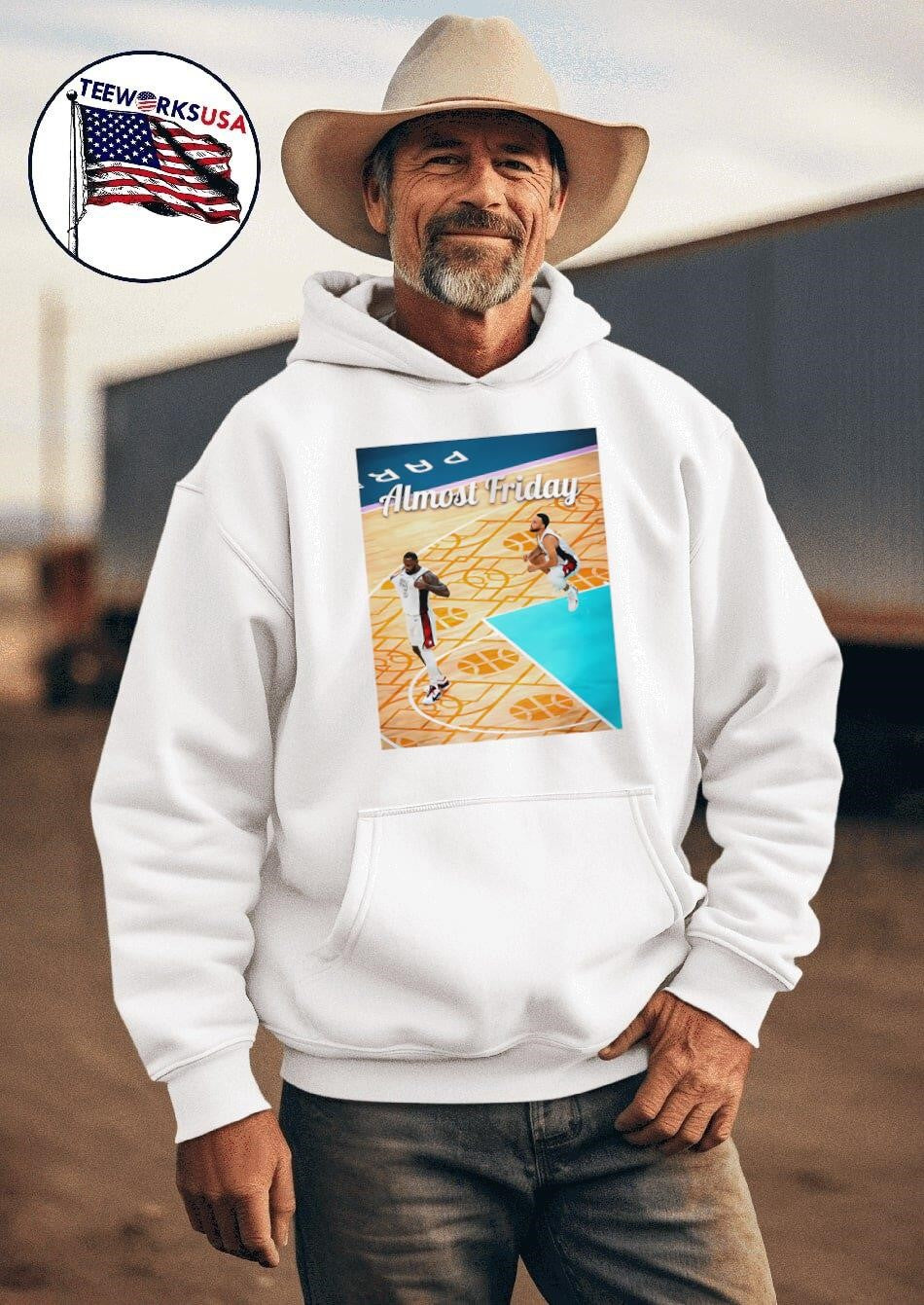 Almost Friday Curry LeBron USA - Adult & Kids T-Shirts, Sweatshirts & Hoodies apparel design preview 2