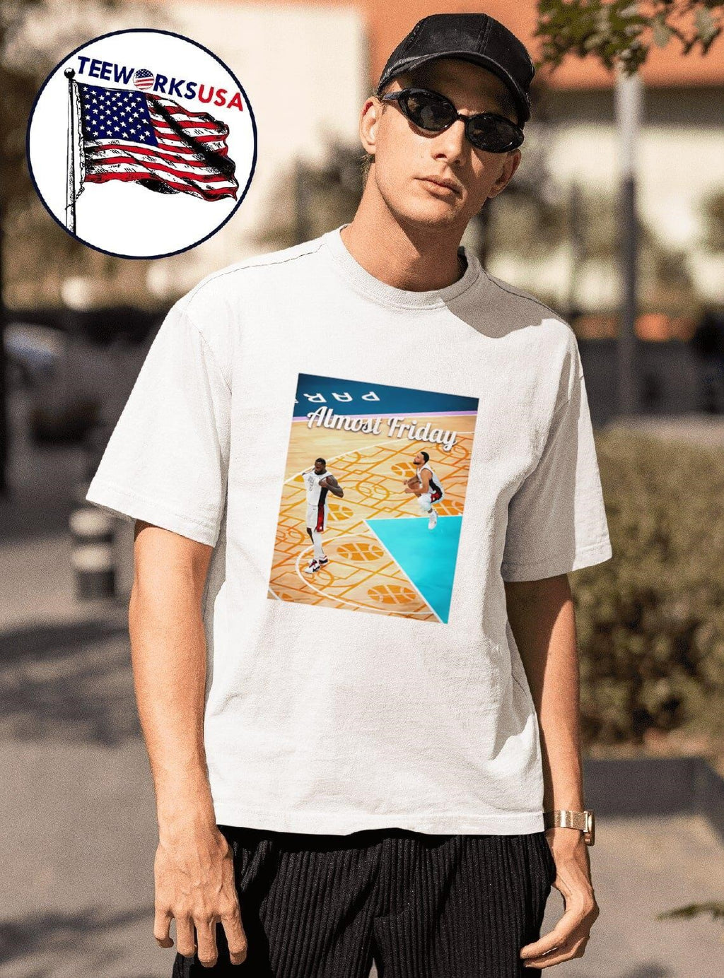 Almost Friday Curry LeBron USA - Adult & Kids T-Shirts, Sweatshirts & Hoodies apparel design preview 1