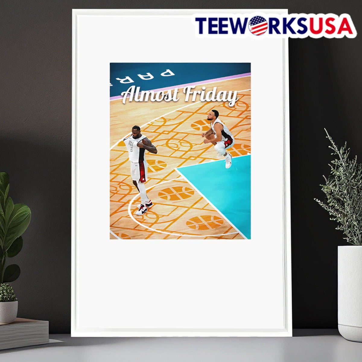 Almost Friday Curry LeBron USA - Adult & Kids T-Shirts, Sweatshirts & Hoodies apparel design preview 6