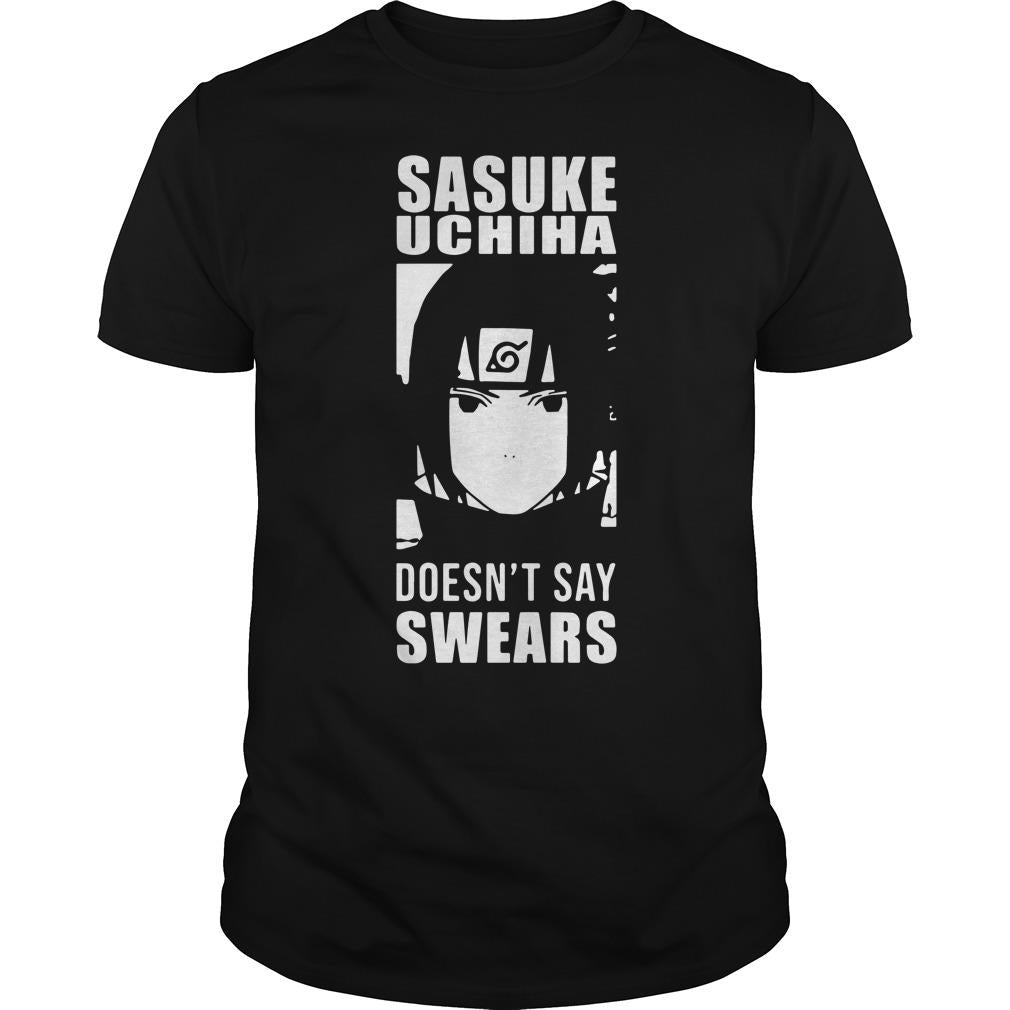 Alpharad Sasuke Uchiha Doesn't Say Swears - Adult & Kids T-Shirts, Sweatshirts & Hoodies apparel design preview 1