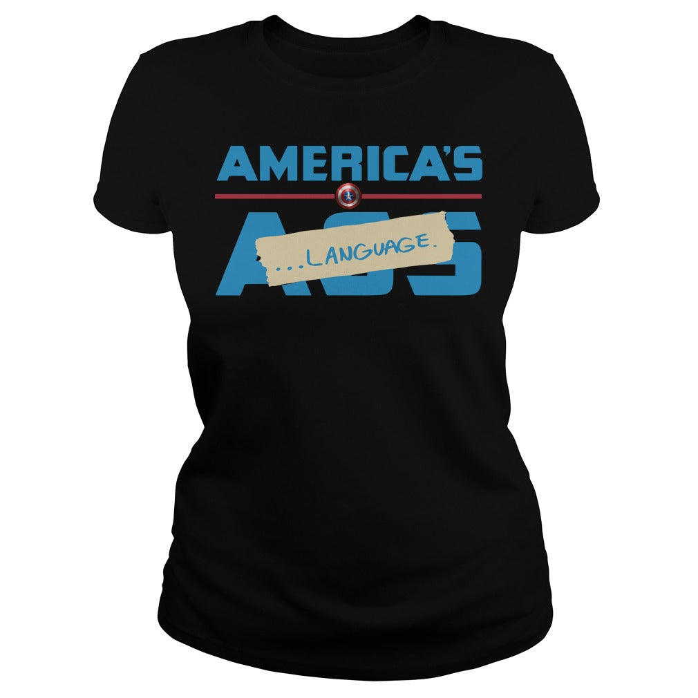 America's Ass Language - Adult & Kids T-Shirts, Sweatshirts & Hoodies apparel design preview 2