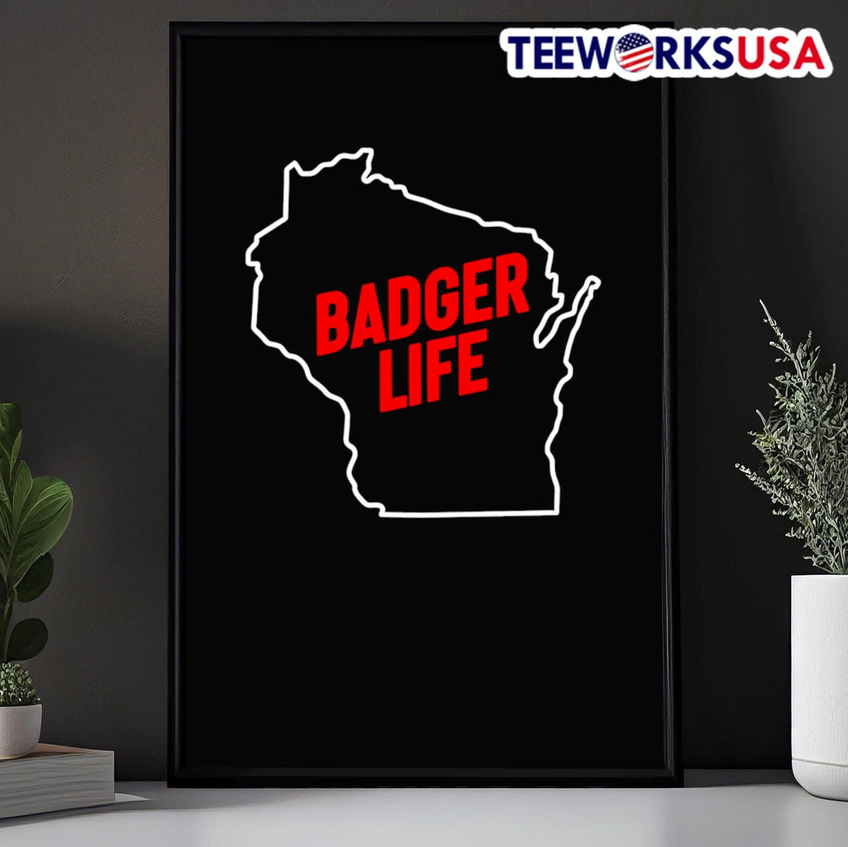 America's Dairyland Wisconsin Badger Life - Adult & Kids T-Shirts, Sweatshirts & Hoodies apparel design preview 5