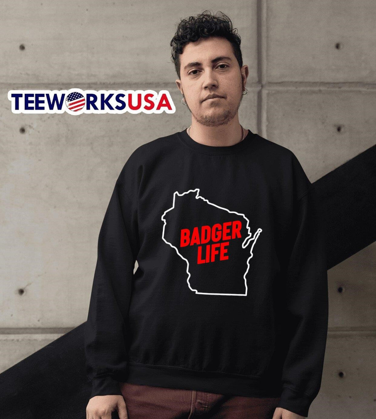 America's Dairyland Wisconsin Badger Life - Adult & Kids T-Shirts, Sweatshirts & Hoodies apparel design preview 6