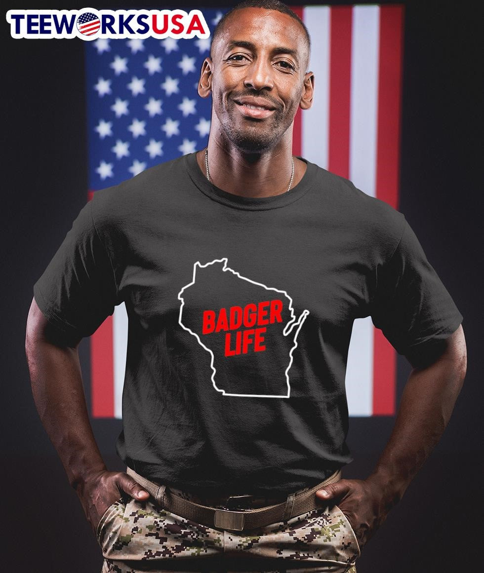 America's Dairyland Wisconsin Badger Life - Adult & Kids T-Shirts, Sweatshirts & Hoodies apparel design preview 1