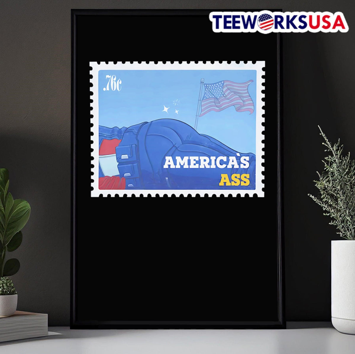 America's ass Stamp - Adult & Kids T-Shirts, Sweatshirts & Hoodies apparel design preview 5