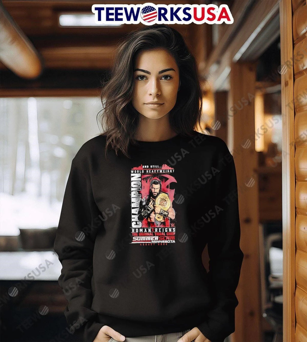 And Still World Heavyweight Champion Roman Reigns The - Adult & Kids T-Shirts, Sweatshirts & Hoodies apparel design preview 6